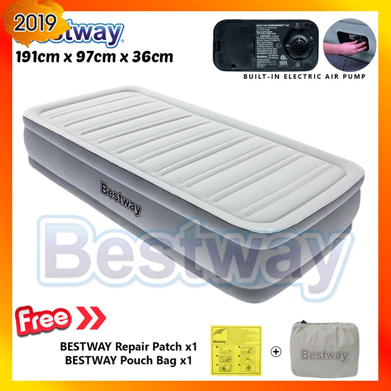 Bestway 67488 Inflatable Comfort Cell Tech Air Bed Mattress With Built