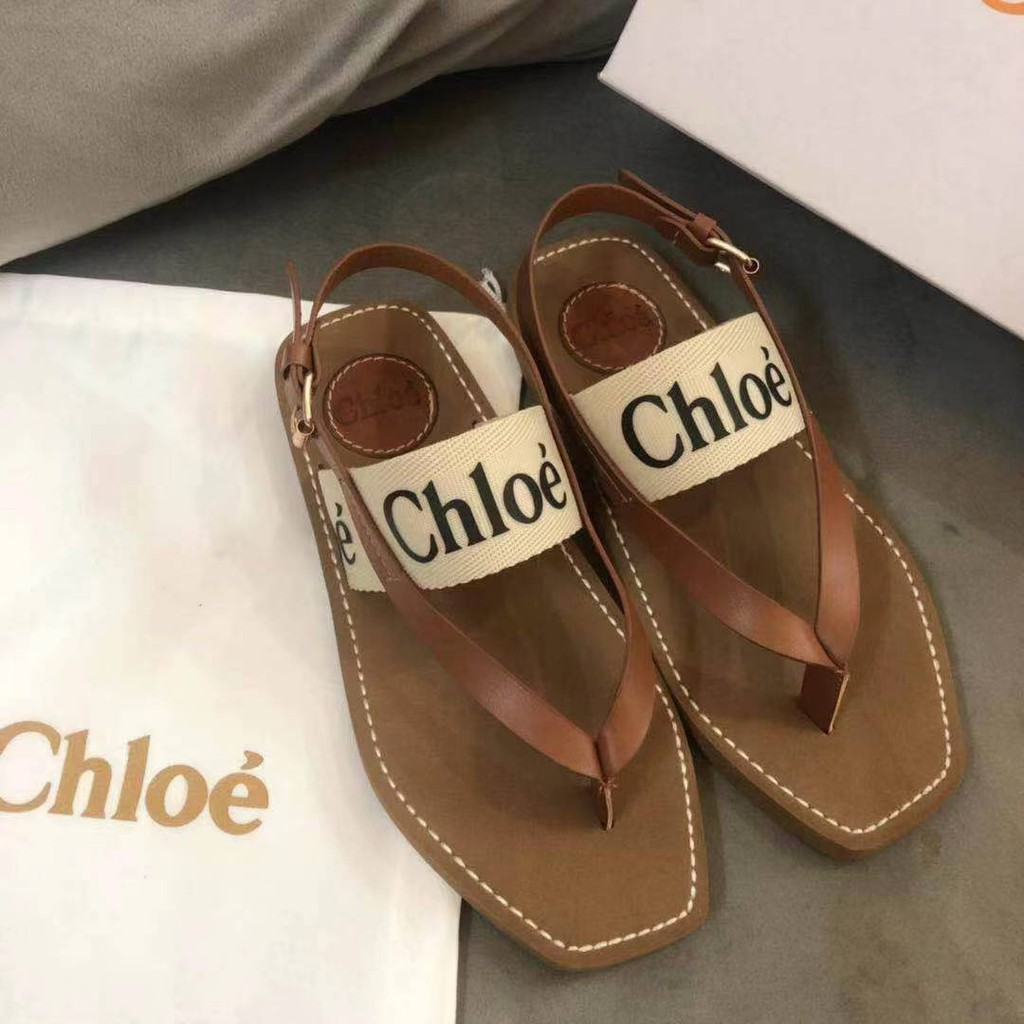 CHLOE Sandals of the Same Style 2021 New T shaped Flip Flops the