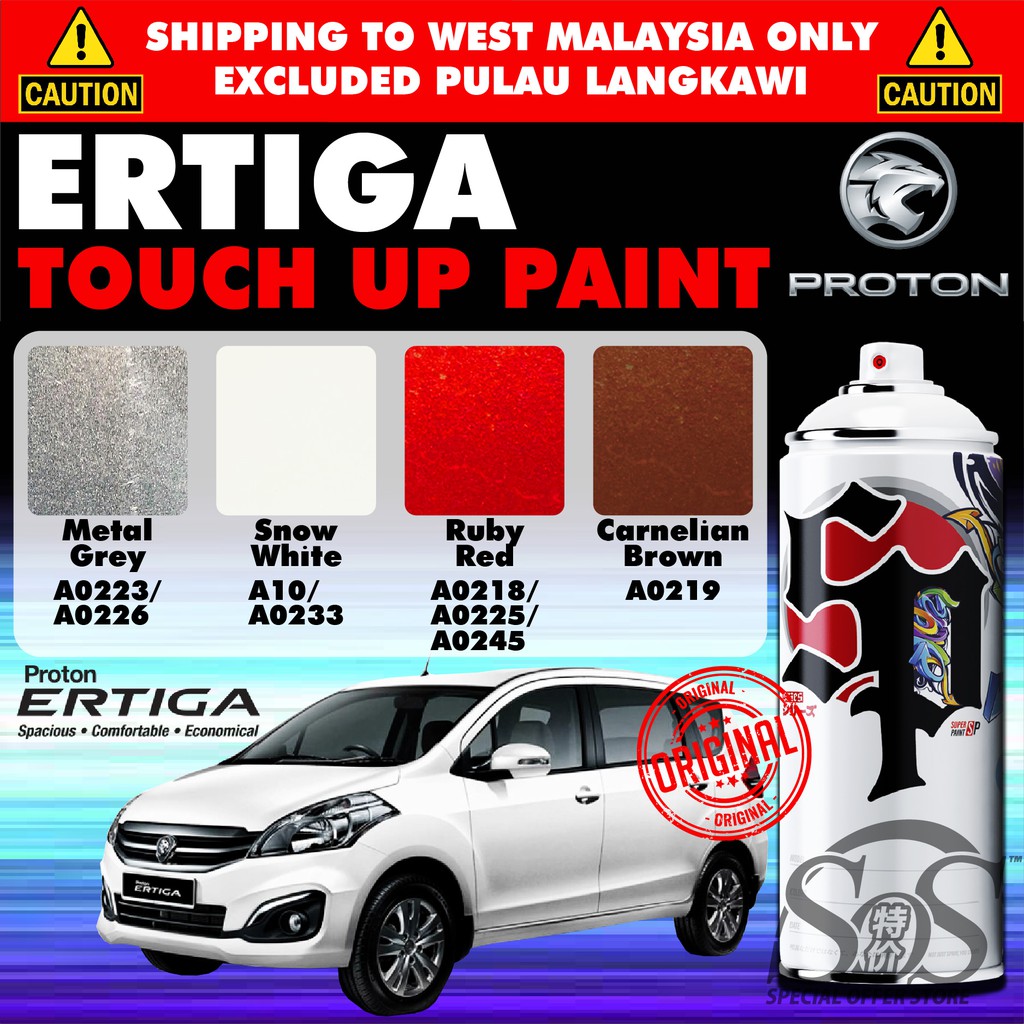 PROTON ERTIGA 】💯 Original Touch Up Paint Aerosol Spray Can Car Spray