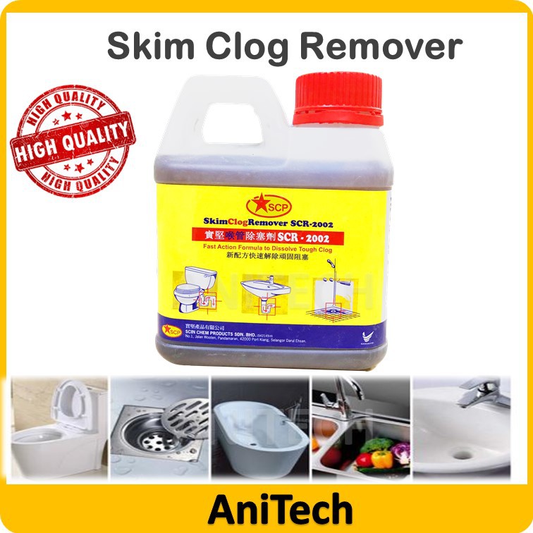 1 Litre Clog Remover Strong Drain Pipe Basin Cleaner Clogged Drainage