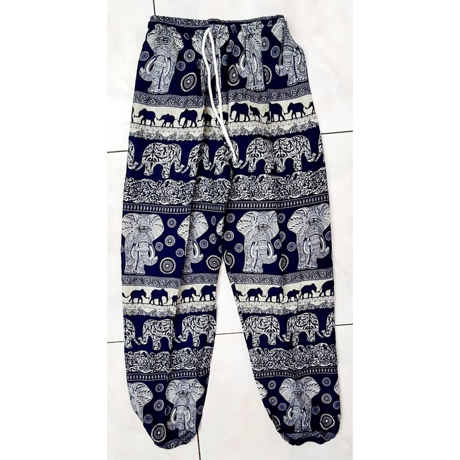 READY STOCK:Batik Plus Size Unisex Women Men Long Pant Elephant pattern ...