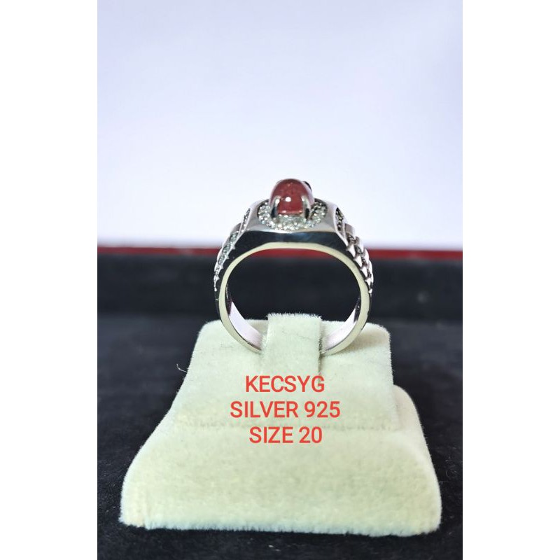 CINCIN PERAK SILVER 925 BATU DELIMA RUBY ASLI Shopee Malaysia