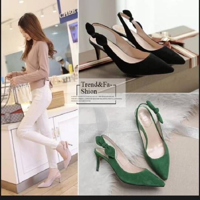 Side ribbon heels (KS10) | Shopee Malaysia