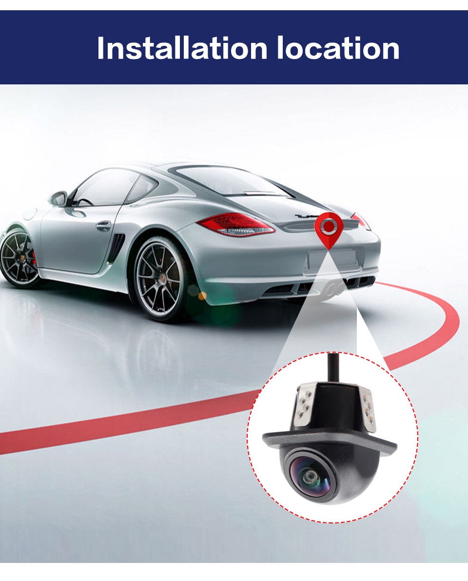 Smartour Fisheye Lens 2K 1920x1080P Car Rear View Camera Full HD 180 ...