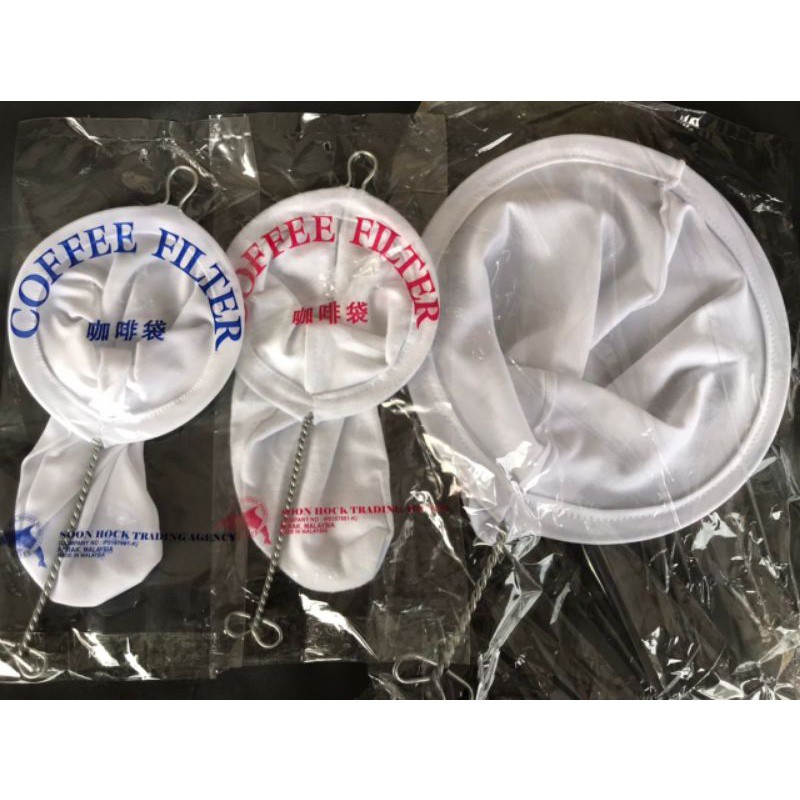 Penapis Kopi Teh Santan Soya Cotton Nylon Kain Penuras/Coffee Strainer ...