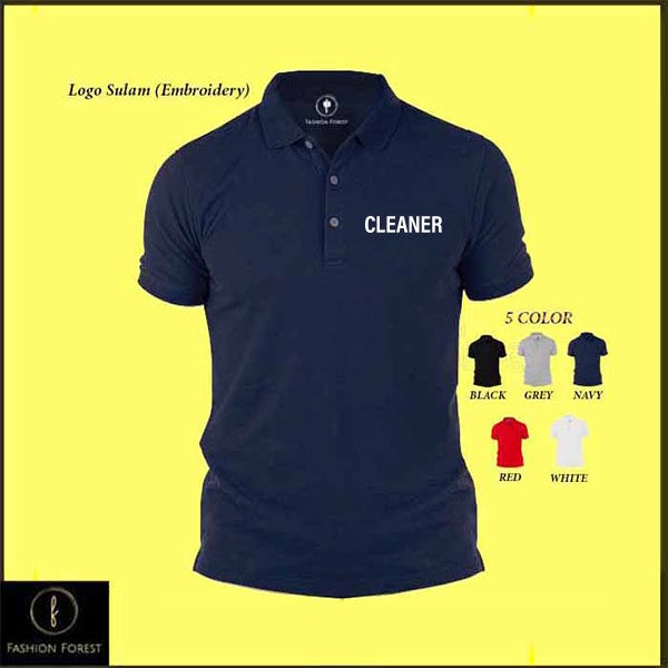 Polo Classic T Shirt Baju Sulam Cleaner T Shirt Cotton Uniform Kolar Pakaian Casual Fashion 3027