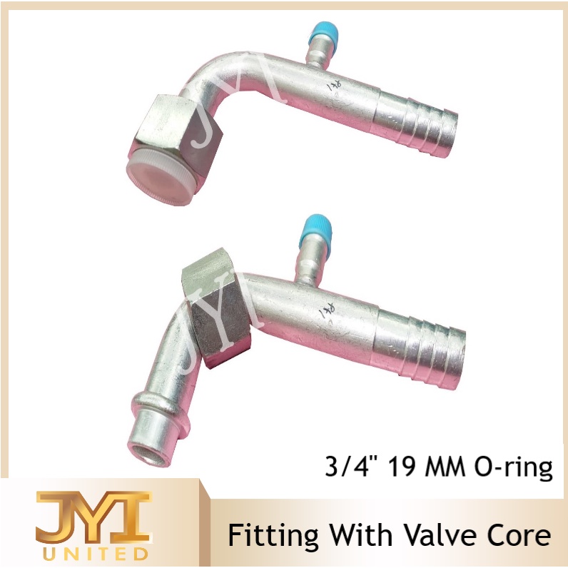 Aluminium Automotive Air Cond Hose Bulk Fitting with R134A Valve Core