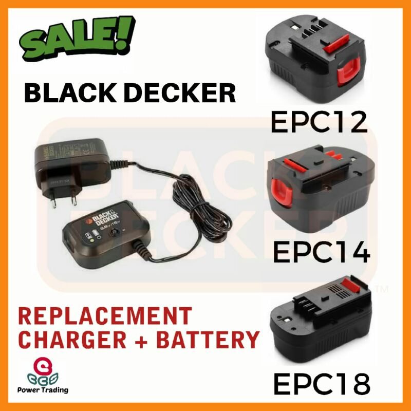 BLACK DECKER CORDLESS DRILL DRIVER BATTERY CHARGER EPC96 EPC12