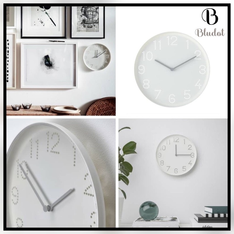 IKEA TROMMA WALL CLOCK WHITE COLOUR 25 CM JAM DINDING aestetic 100