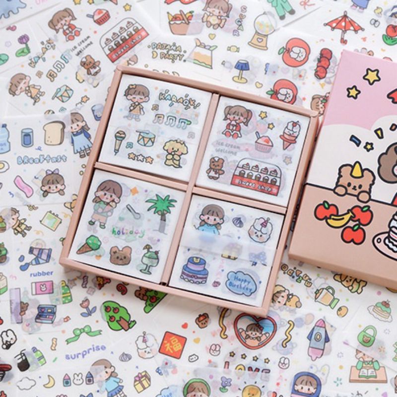 [READY STOCK KL] 1 Piece Random Decorative Sticker Washi Paper Sticker ...