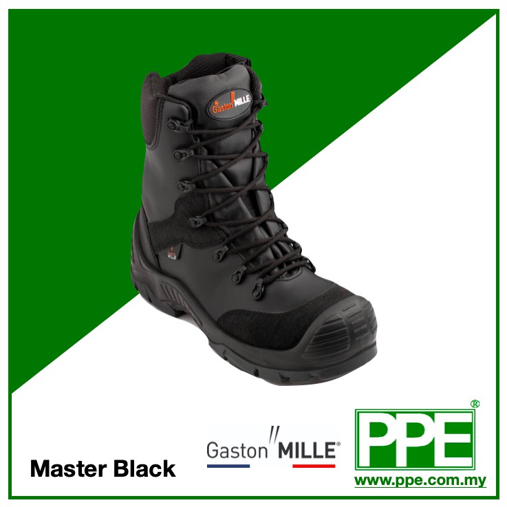 Gaston Mille Master Black Safety Boots Shopee Malaysia