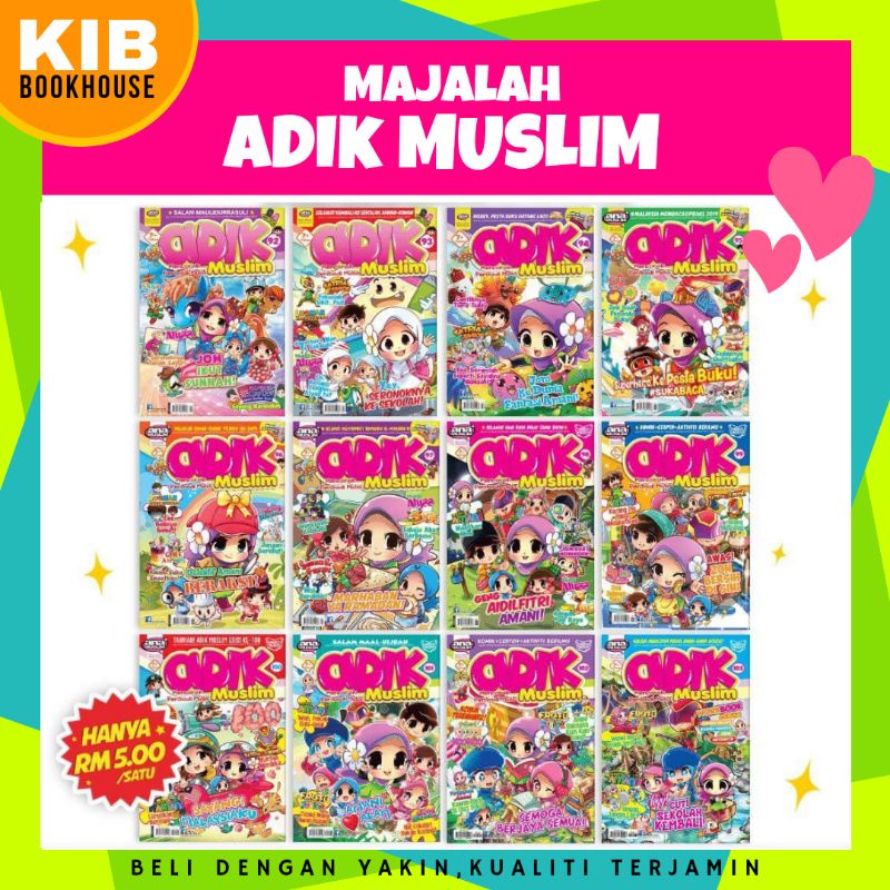 Koleksi Majalah Adik Muslim 7 Tahun Shopee Malaysia