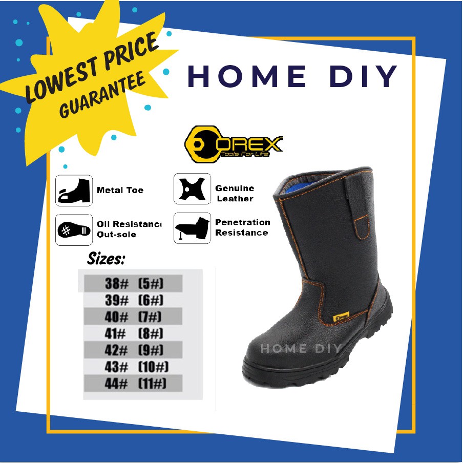 *OFFER*OREX #900 High-Cut Safety Boot Shoes with Steel Toe Cap & Mid ...