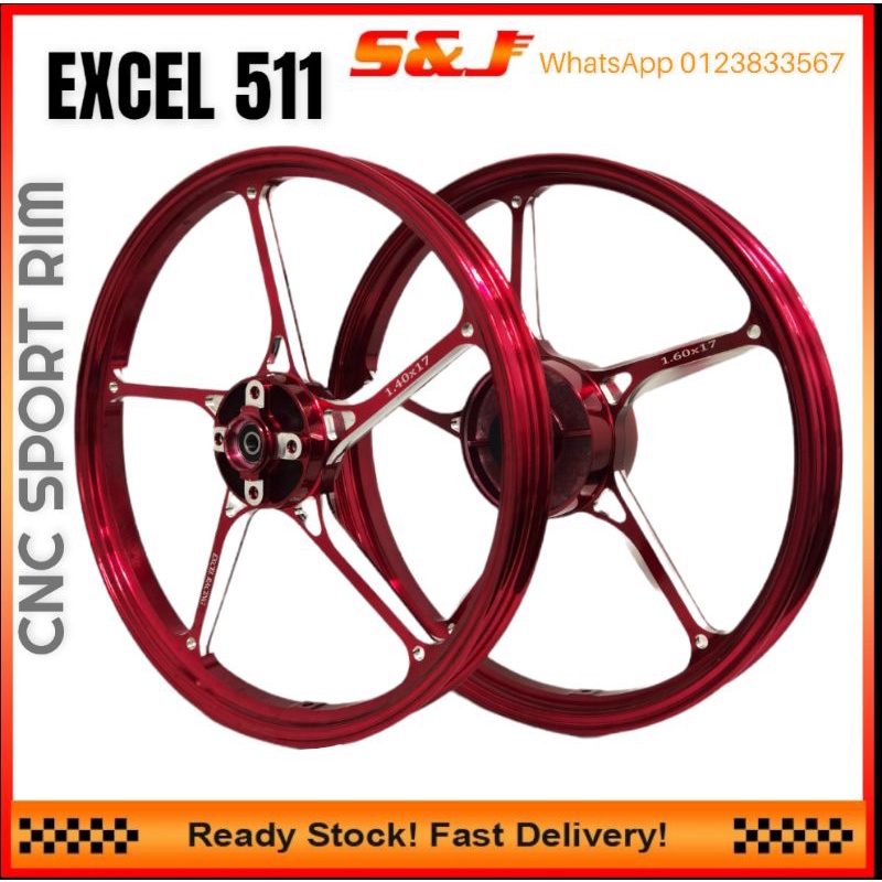 2025 EXCEL 511 FG511 CNC LAY SPORT RIM SET LC135 Y15ZR RS150 Y125Z ...