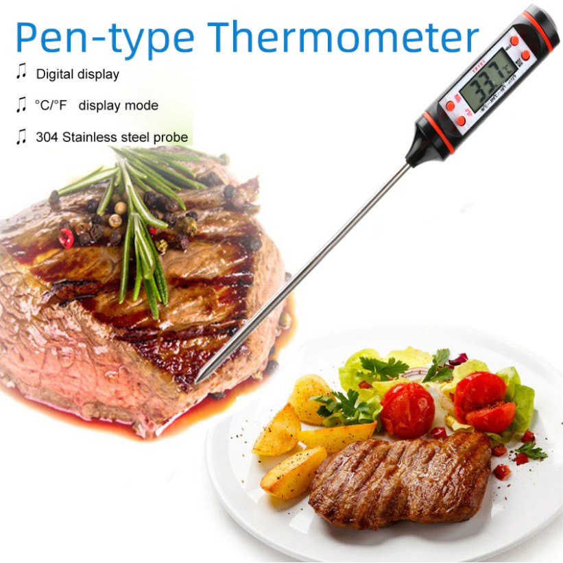 Digital Thermometer Cooking Food Kitchen BBQ Probe Water Milk Oil