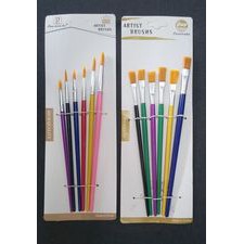 12-Piece Fan Brush Set For Painting - Professional Nylon Hair Brushes For Acrylic, Oil & Watercolor