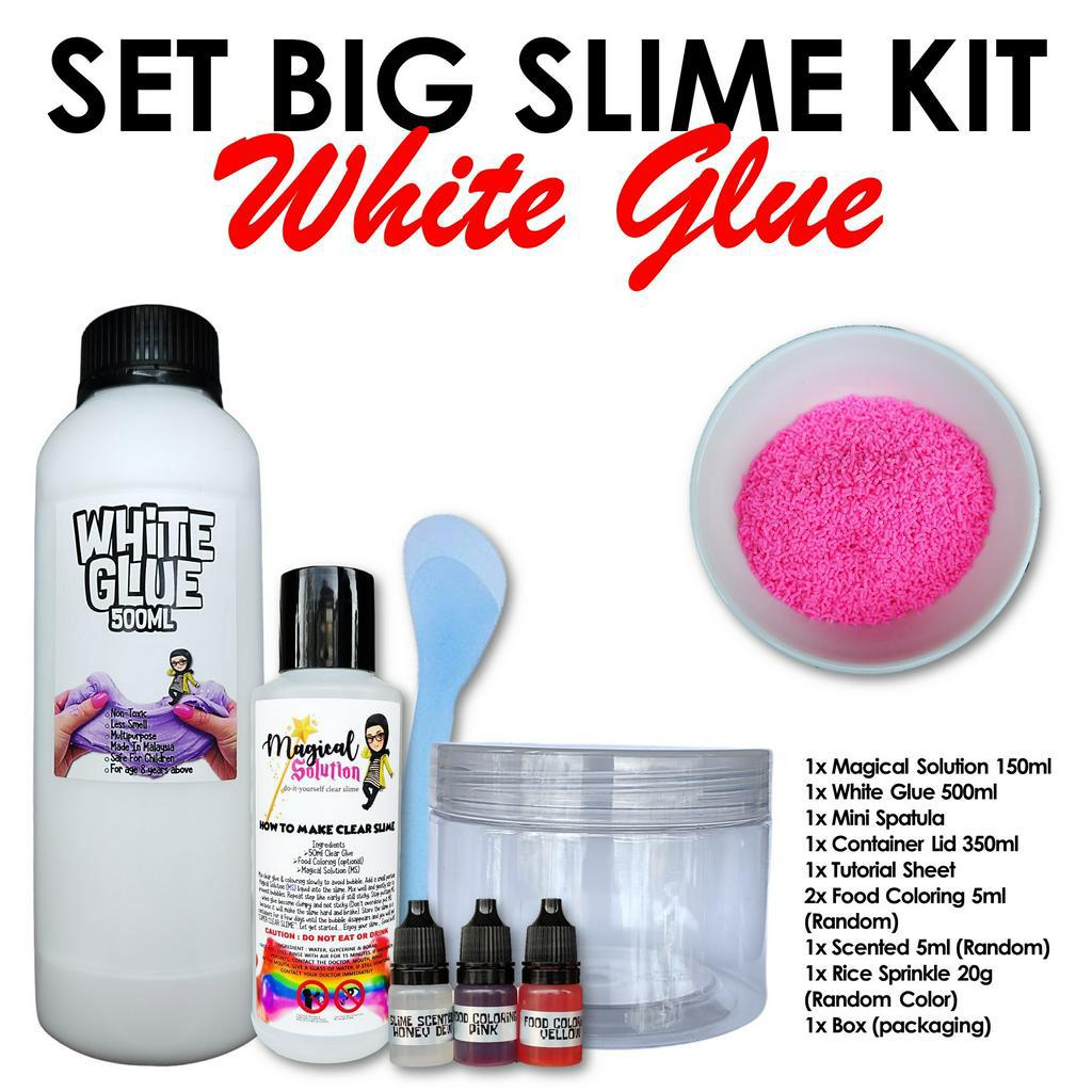 BIG SLIME KIT - WHITE GLUE (CAN MAKE SLIME 600G++) | Shopee Malaysia
