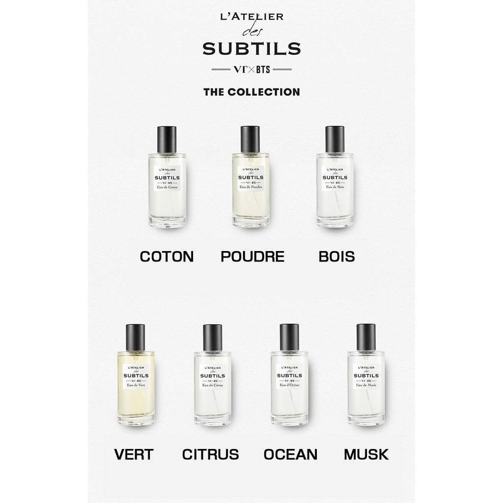 Ready stock】VT X BTS L'Atelier Des Subtils Perfume 50ml | Shopee