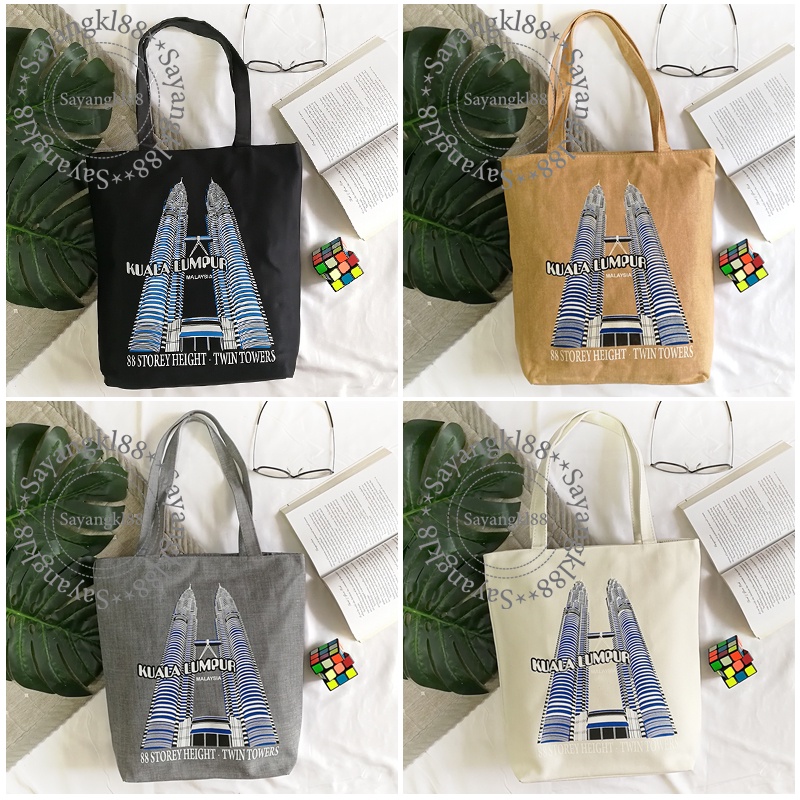 Tote bag klcc malaysia tote bag canvas bag klcc malaysia bag murah klcc