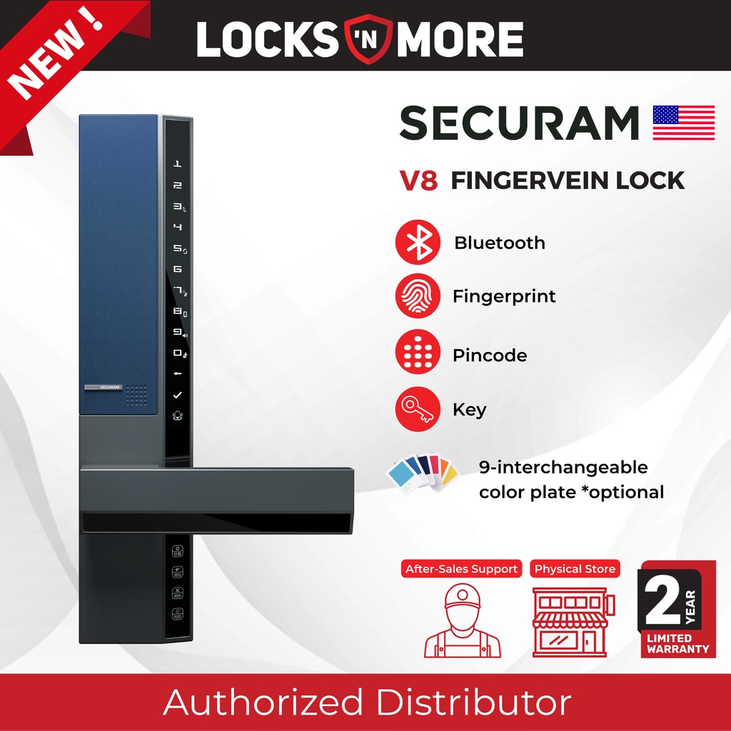 Securam V8 Fingervein Smart Lock | Shopee Malaysia