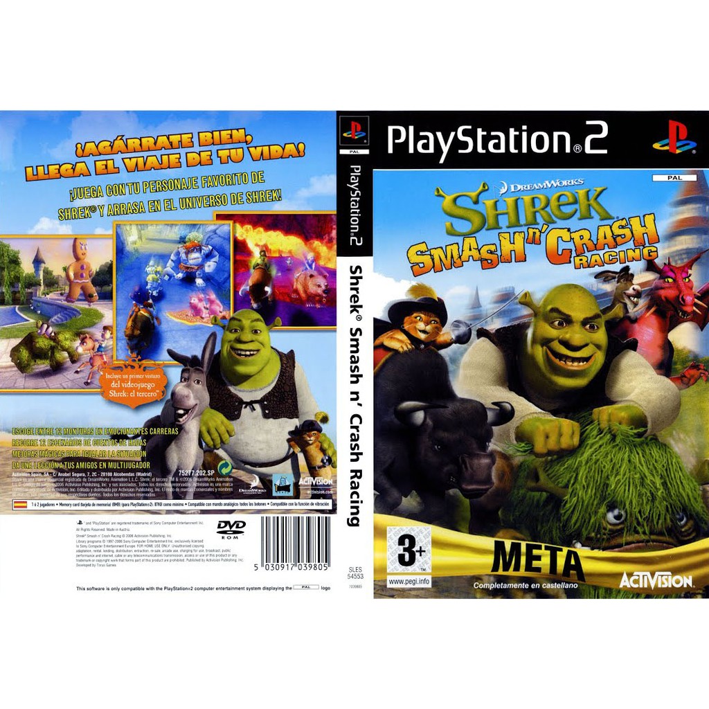 Shrek Smash & Crash Racing (CD Games PS2) | Shopee Malaysia