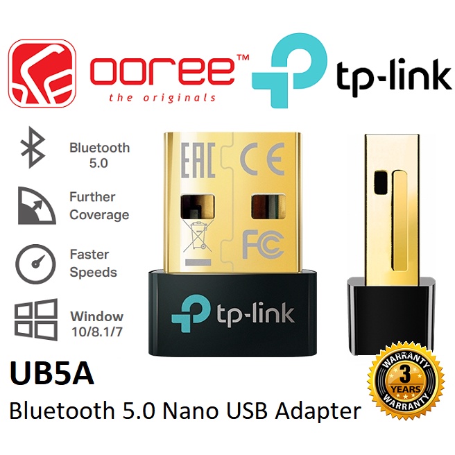 TP-LINK UB5A BLUETOOTH 5.0 NANO USB ADAPTER RECEIVER NANO MINI USB ...