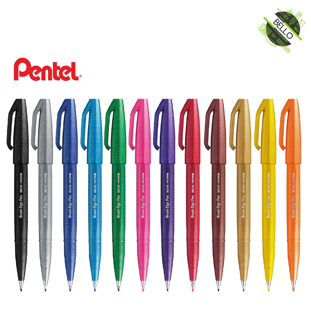 Pentel Touch Brush Sign Pen ( SES15C ) Shopee Malaysia