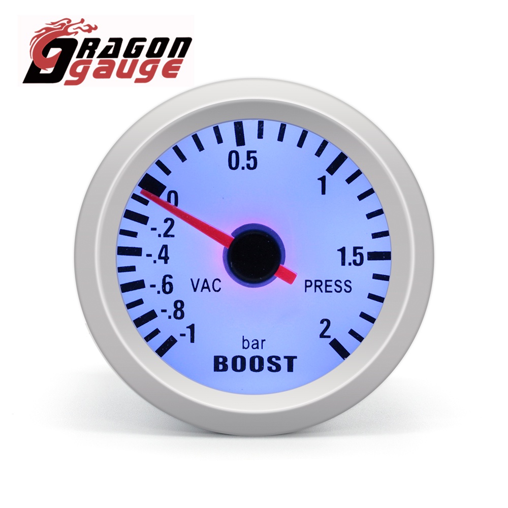 DRAGON GAUGE 52mm Turbo Boost Gauge -1~2Bar Turbo Boost Meter With Blue LED  Backlight Auto Car Gauge Meter for 12V Car | Shopee Malaysia