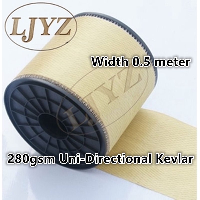 "LJYZ"【Grade A】280gsm 19.7inch/50cm width Yellow Kevlar Unidirectional