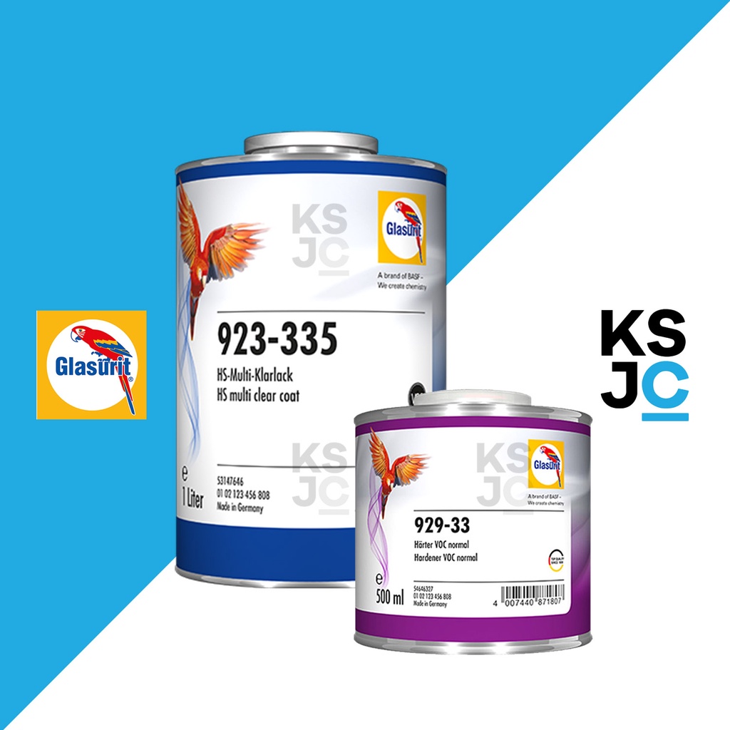 Glasurit Clear Coat Bundle 923335 HS Multi Clear(1L) + 92933 VOC