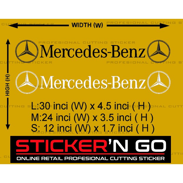 STICKER CUTTING CUSTOM MERCEDES BENZ DESIGN | Shopee Malaysia