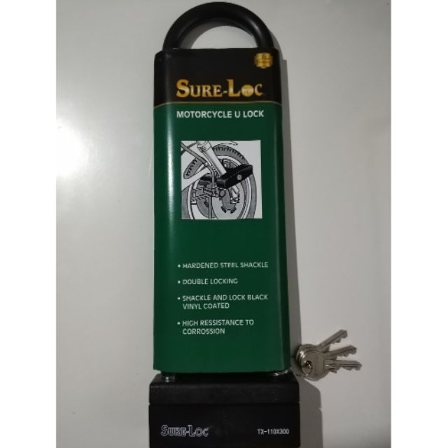 SURELOC MOTORCYCLE U LOCK MT300 USA (TX110X300) Shopee Malaysia