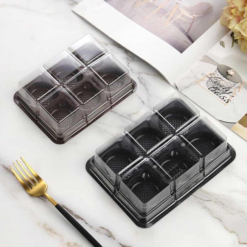 Set of 20 - SET of 50 PLASTIC CAKE BOXES WITH COMPARTMENTS FG332 - SIZE ...