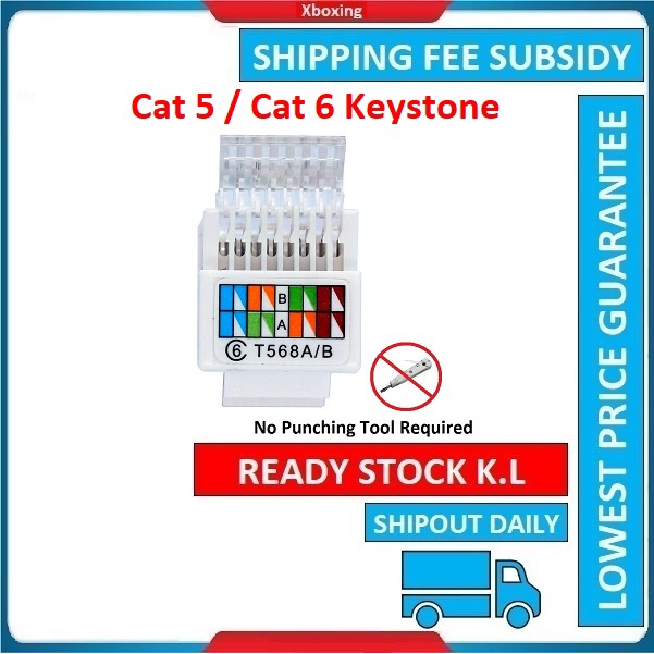 CAT5e/CAT6 RJ45 Keystone Jack Module Keystone Jack for Wall Faceplate