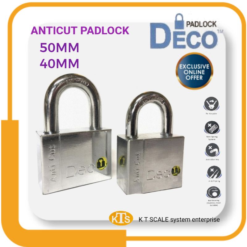 DECO ANTI RUST PADLOCK 50MM | Shopee Malaysia