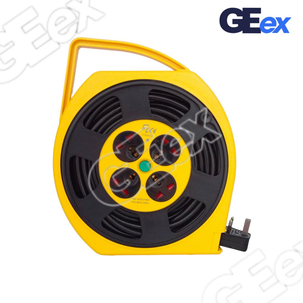 TKK 105C 15M 250V Extension Cable Reel With Indicator Light and 4 Gang ...