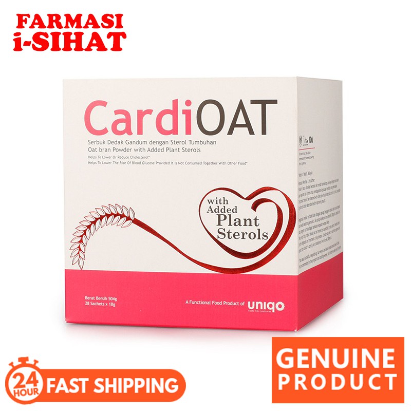 👍CardiOAT (Oat Bran Powder with Added Plant Sterols) 18g/Sachet x 28's ...