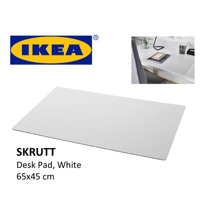 IKEA SKRUTT Gaming Work Office Desk Pad White 65x45 cm Shopee