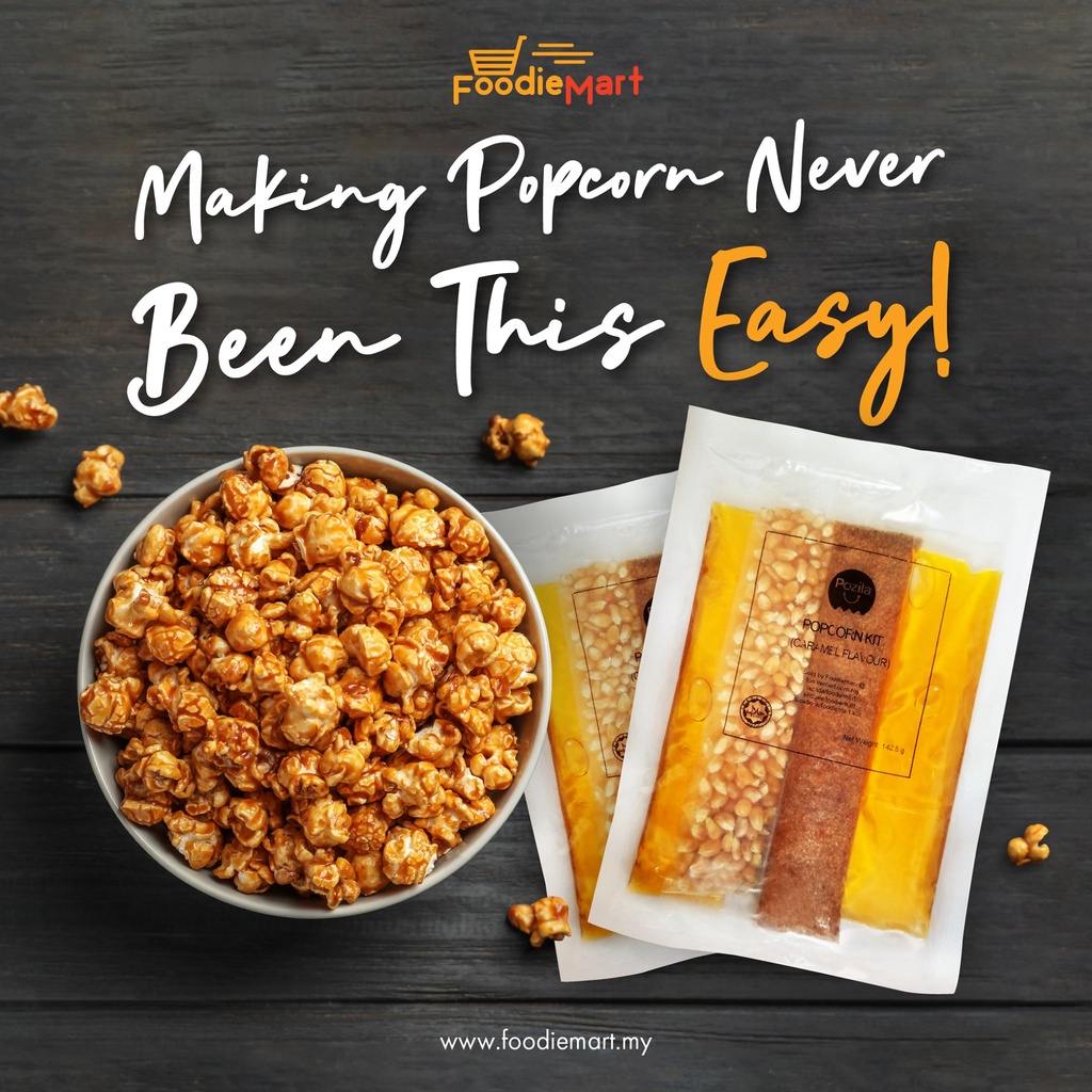FOODIEMART [HALAL] Pozila Popcorn Kit [Caramel Flavour] 1 Packet