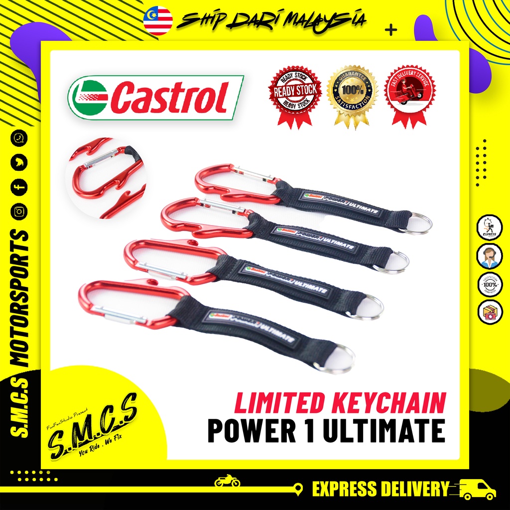 Castrol Keychain Power 1 Ultimate LIMITED EDITION Rantai Kunci Castrol ...