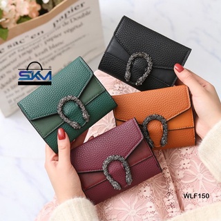 Women's Wallet Snap Button Design Ladies Clutch Bag Multi-Card