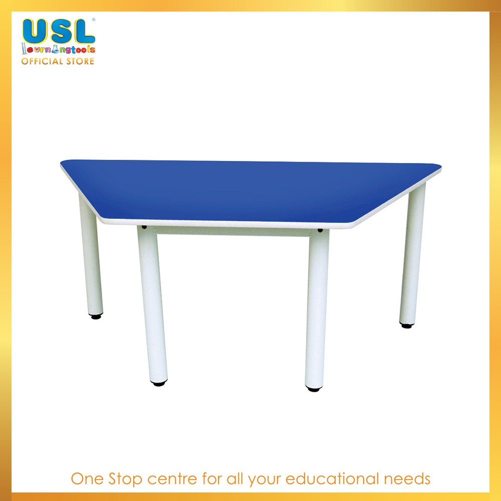 Trapezoid Table - Study Table & Desk | Rounded Corner | Solid Wood ...