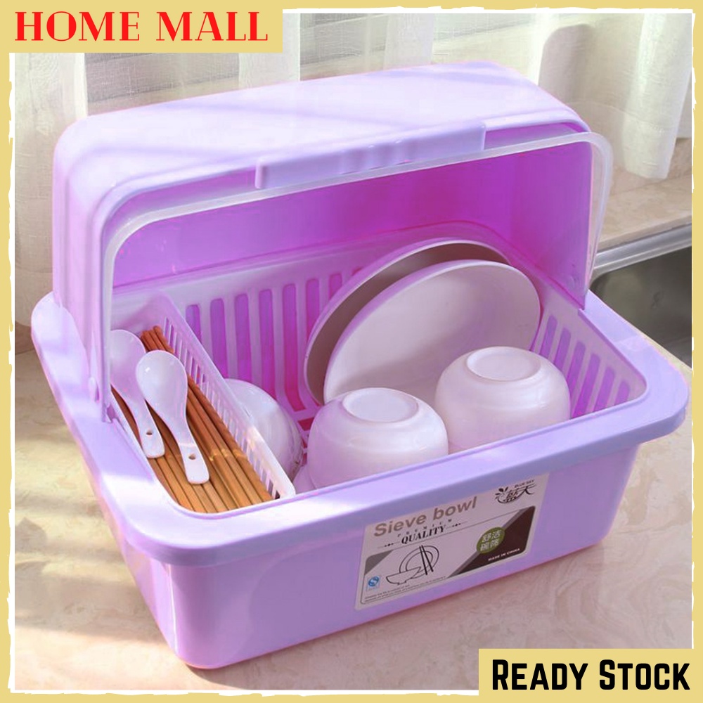 HomeMall Half Clamshell Colorful Collapsible Plastic Kitchen Dish Rack ...