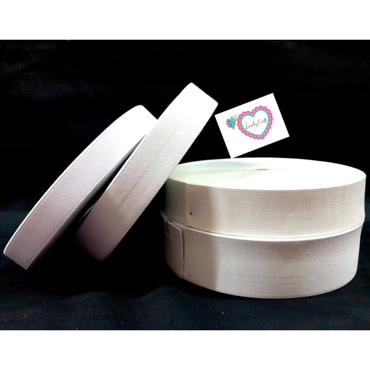 Premium Quality White Elastic Band/Pant Elastic Band/Getah Kain/Getah ...
