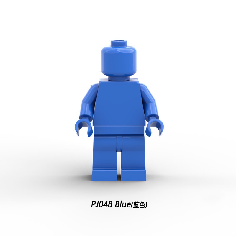 MOC Minifigures Colorful Unprinted Solid Color Body Building Blocks DIY ...