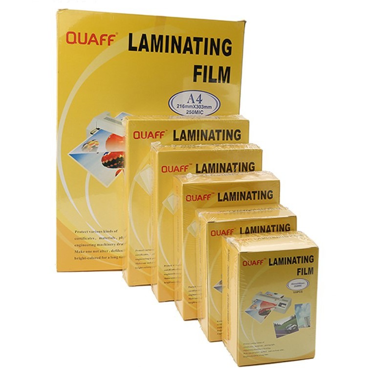 Quaff Laminating Film id size(65x95mm) ,125mic/250mic ,100's Shopee Malaysia