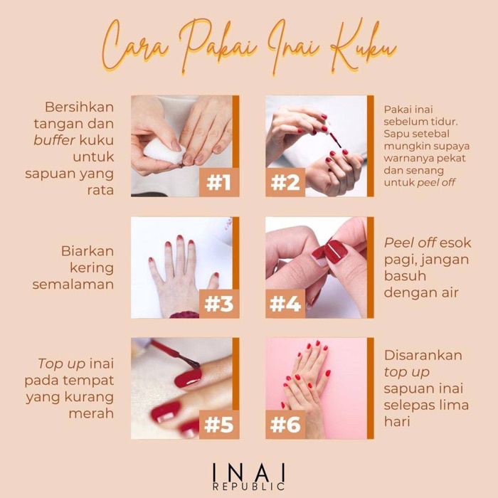 INAI REPUBLIC Inai Kuku Halal Sah Solat Tahan Lama/HQ Original/Mesra ...