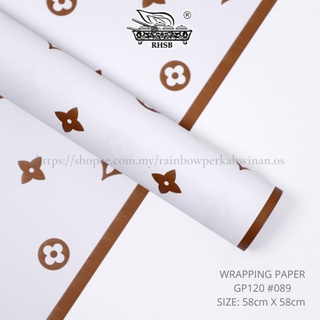 GP127 20PCS WATERPROOF LV WRAPPING PAPER / KERTAS HADIAH / GIFT