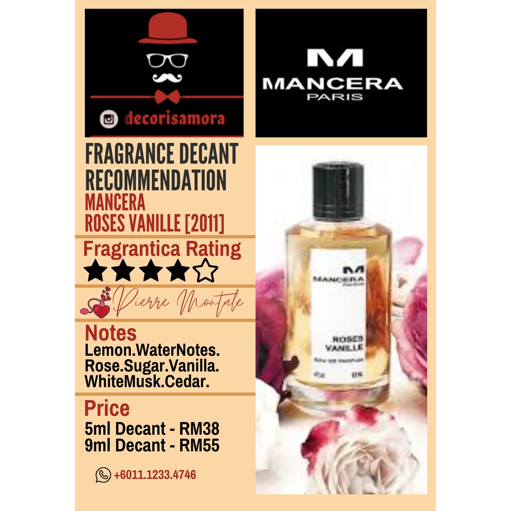 Roses vanille mancera discount fragrantica