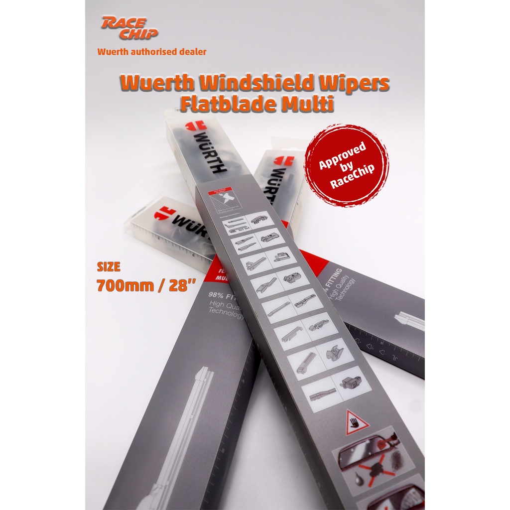 WURTH CAR WINDSCREEN WIPER FLAT BLADE MULTI REDLINE Shopee Malaysia